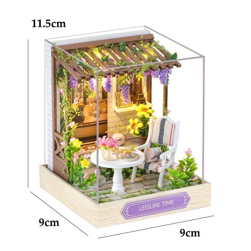 DIY Miniature Wooden Dollhouse Kit